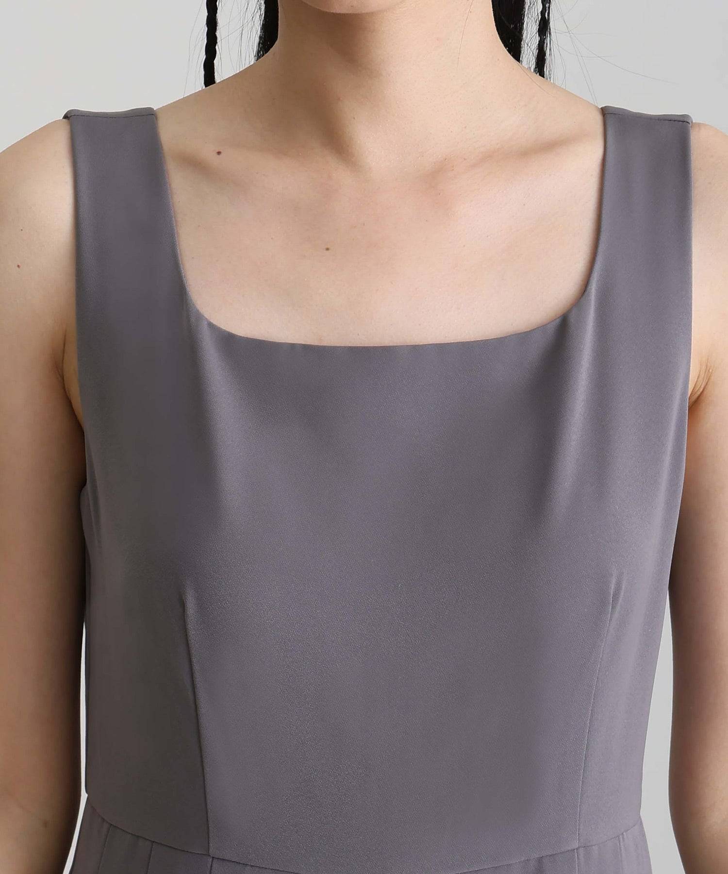 プールヴー PourVous セットアップパーティードレス結婚式二次会&ワイドパンツペプラム2点セットオーガンジーセレモニーフォーマルロング丈オケージョンドレス同窓会成人式 フォーマル ワンピース パーティードレス （ブラック） ブラック