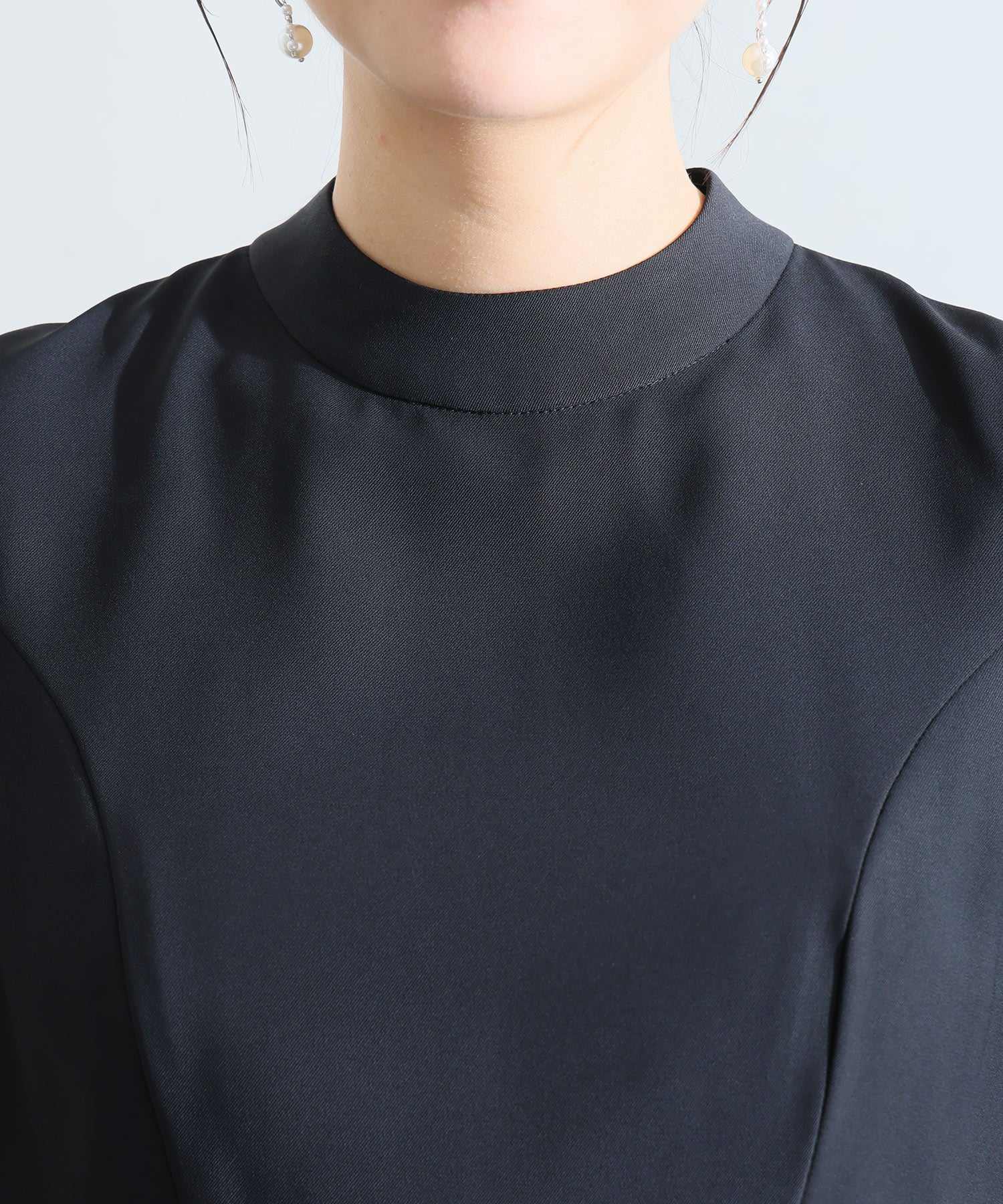 プールヴー PourVous タイトフォーマル大きいサイズロング丈&結婚式二次会同窓会成人式ペプラム2点セットクルーネックセットアップパーティードレスオケージョンドレス フォーマル ワンピース パーティードレス （ブラック） ブラック