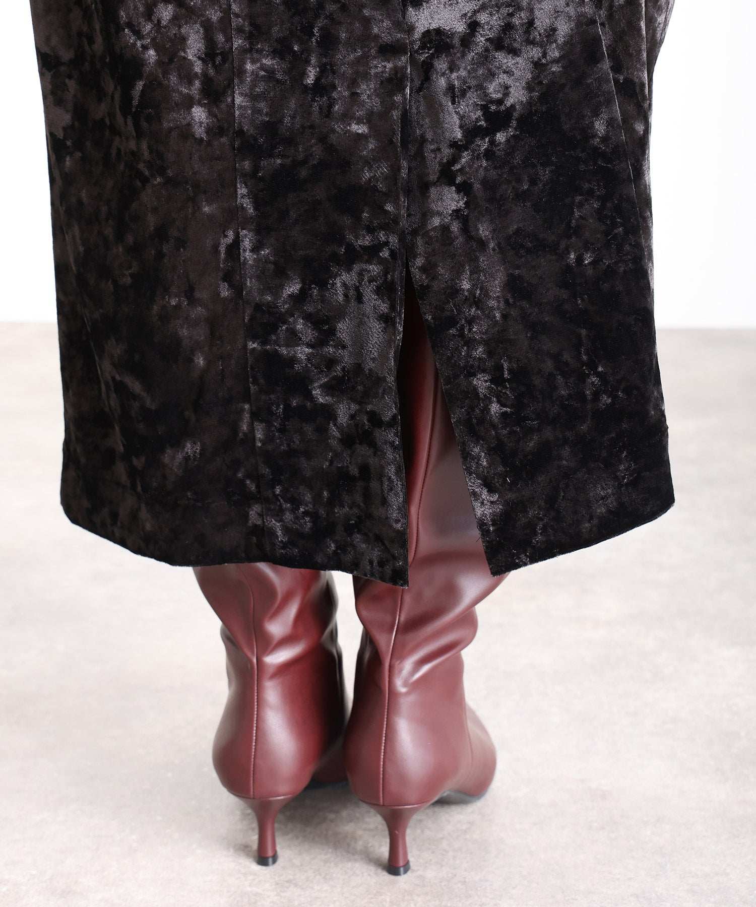 プールヴー PourVous 結婚式二次会パーティードレス袖ありとミモレ丈シャーリングボレロキャミワンピース2点セットセレモニーフォーマルオケージョンドレス同窓会成人式 フォーマル ワンピース パーティードレス （ブラウン） ブラウン