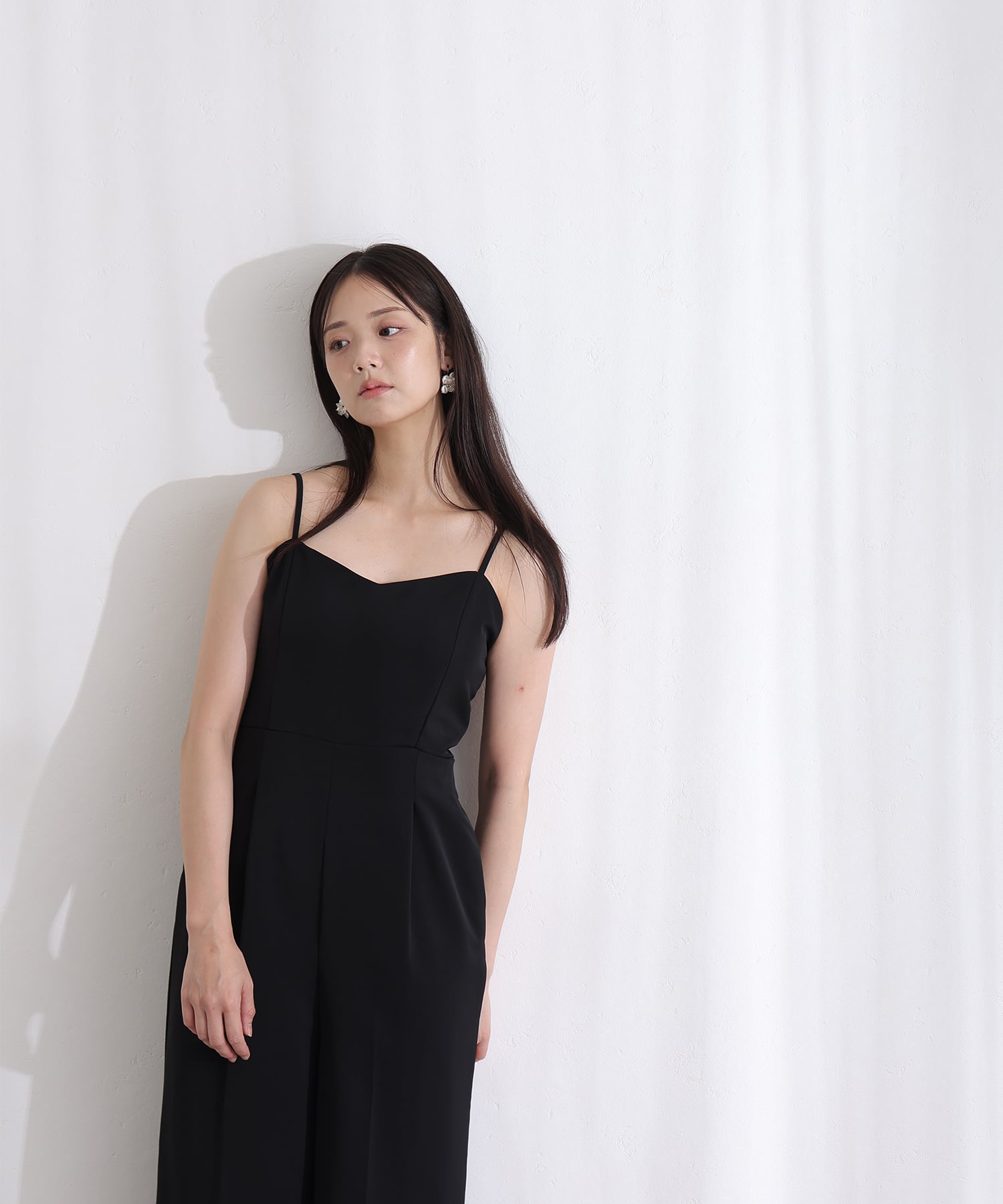 プールヴー PourVous ペタルテクスチャー2点セットパーティードレスフォーマルお呼ばれ&ロング丈ワイドオールインワン結婚式二次会同窓会成人式オケージョンドレス フォーマル ワンピース パーティードレス （ベージュ×ブラック） ベージュ×ブラック