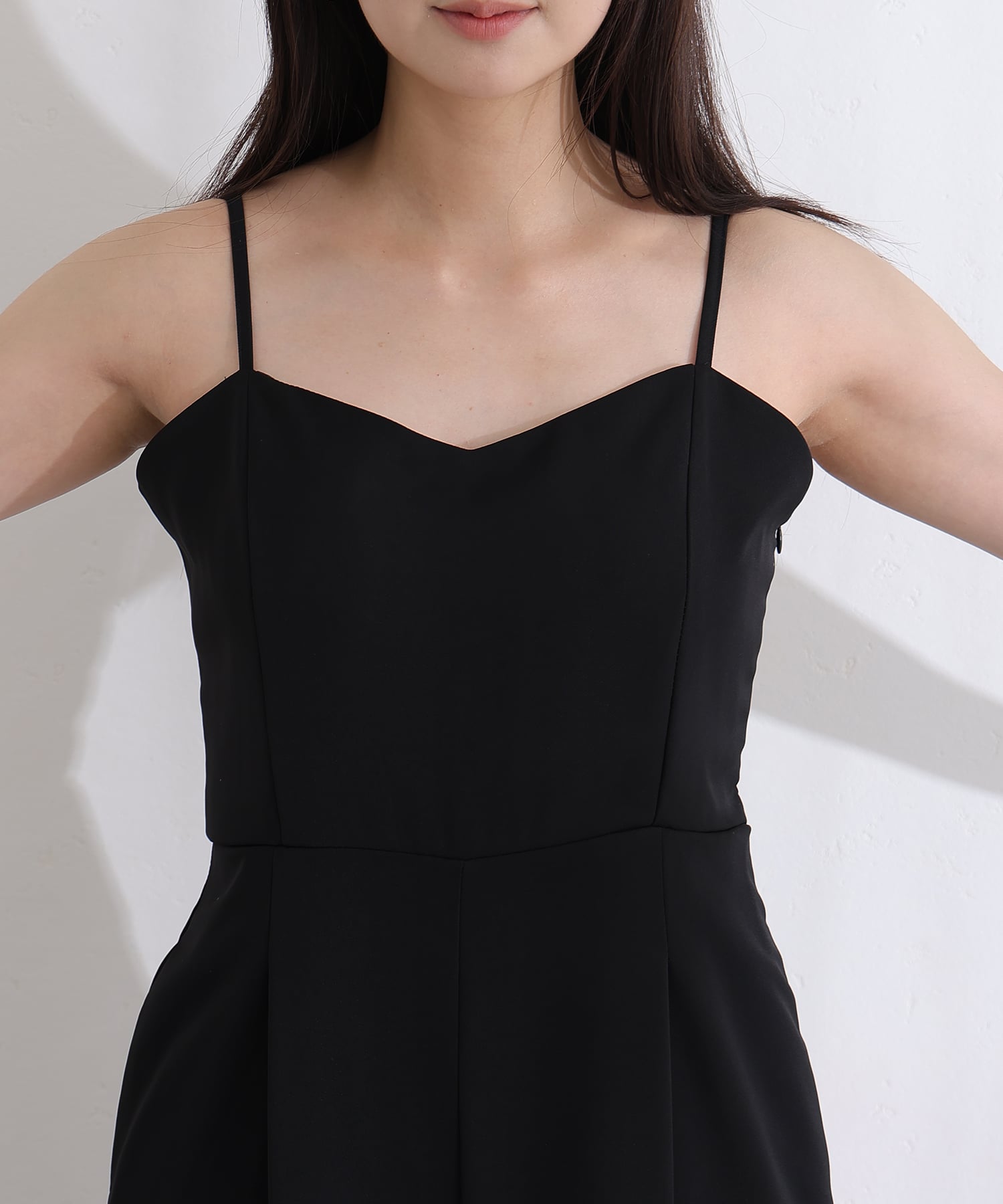 プールヴー PourVous ペタルテクスチャー2点セットパーティードレスフォーマルお呼ばれ&ロング丈ワイドオールインワン結婚式二次会同窓会成人式オケージョンドレス フォーマル ワンピース パーティードレス （ベージュ×ブラック） ベージュ×ブラック