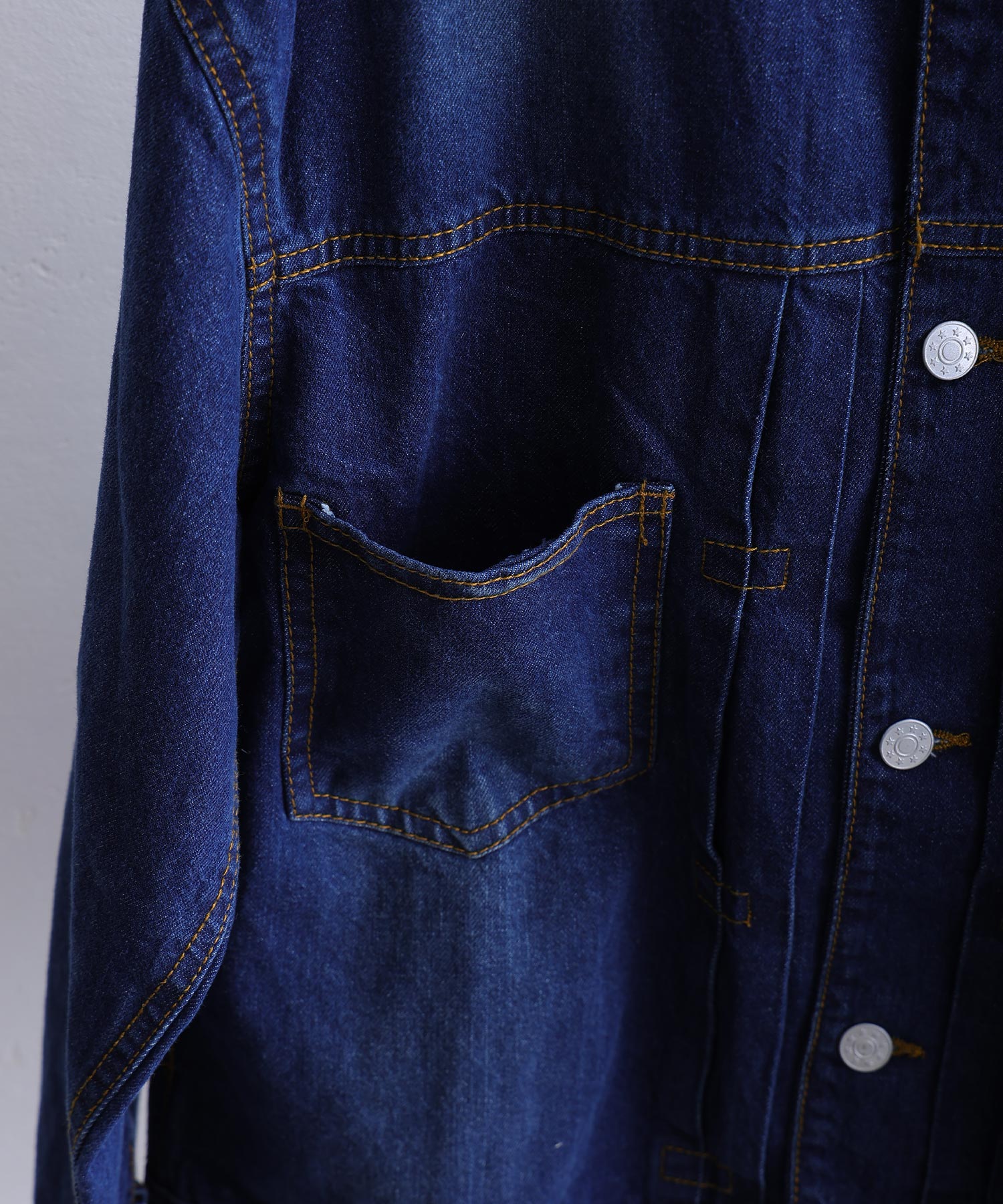 プールヴー PourVous ラウンドカラーGジャン （グレーデニム） グレーデニム