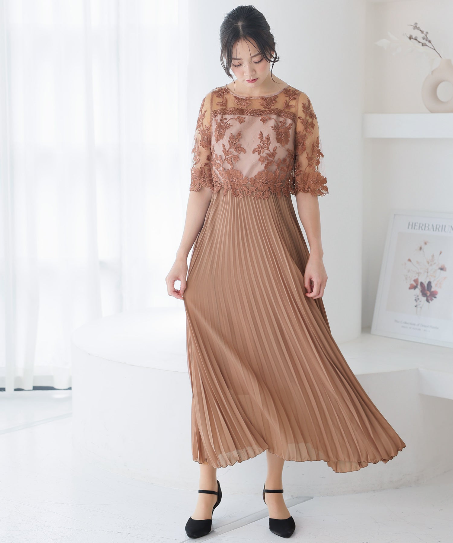 open lace back dress May Queen MQ1836B main image 0