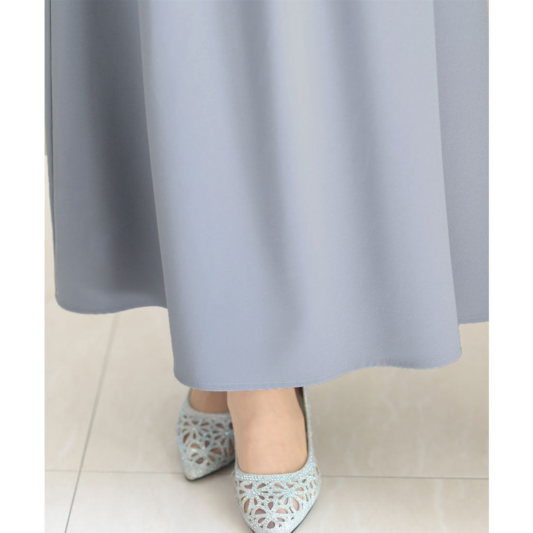 PourVous Mid-length &amp; 3/4 sleeve formal lace blouse with ceremonial wedding party dress One piece dress For 20s, 30s, 40s