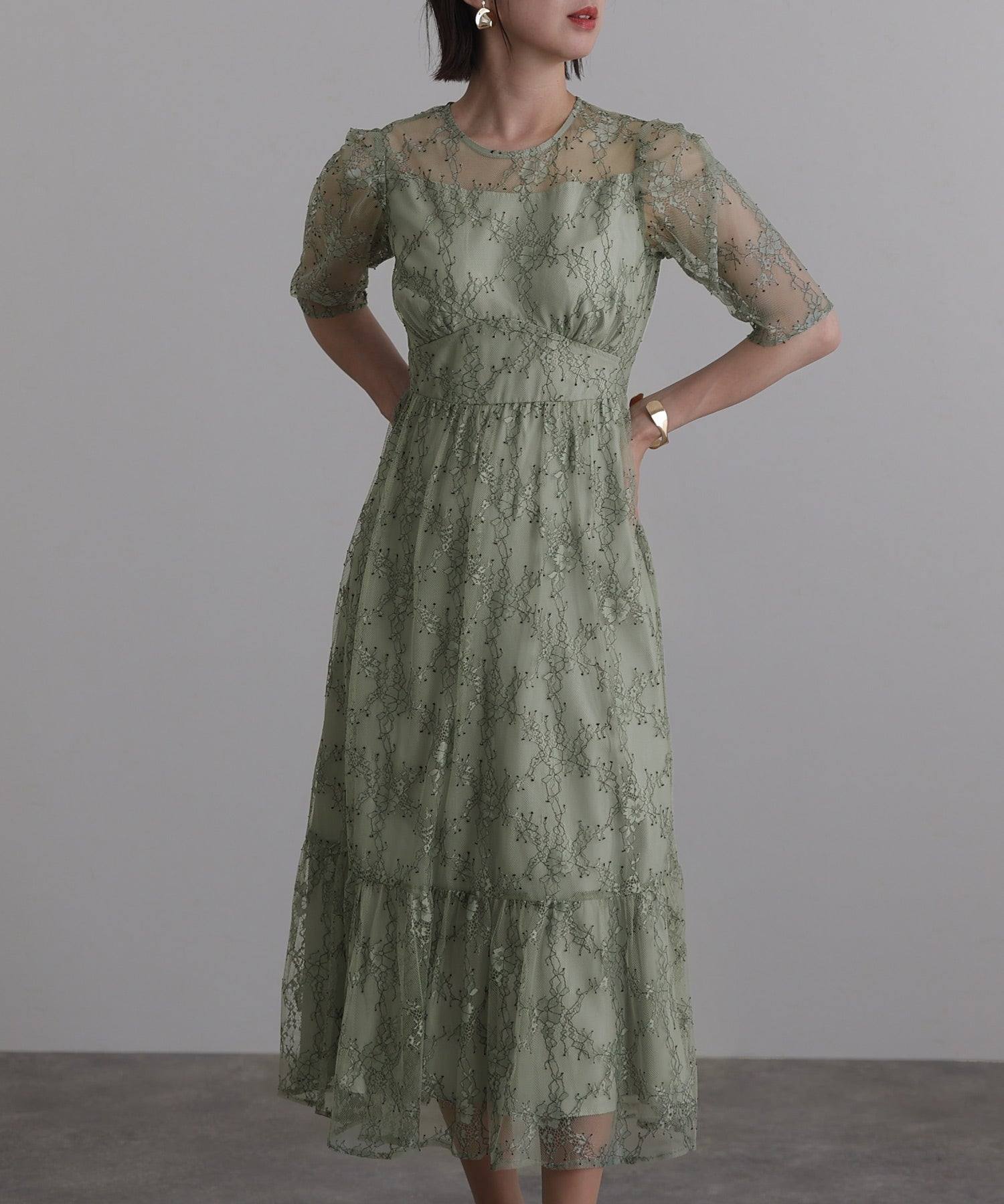 泳池Vuu倒數Mimolet長度和袖子正式閃爍婚禮派對禮服20S 30S 40S