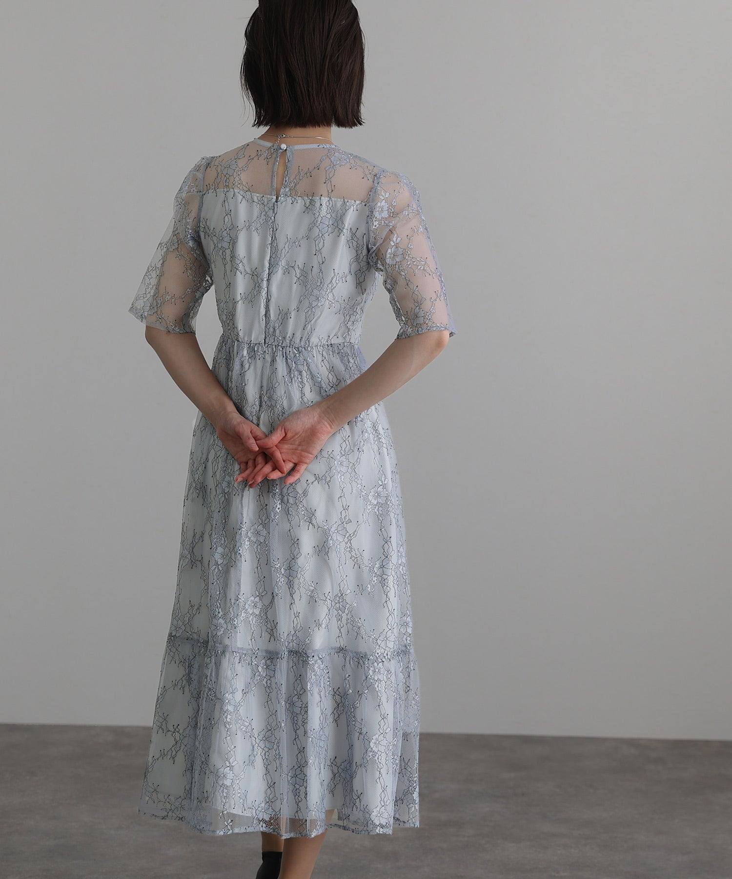 泳池Vuu倒數Mimolet長度和袖子正式閃爍婚禮派對禮服20S 30S 40S