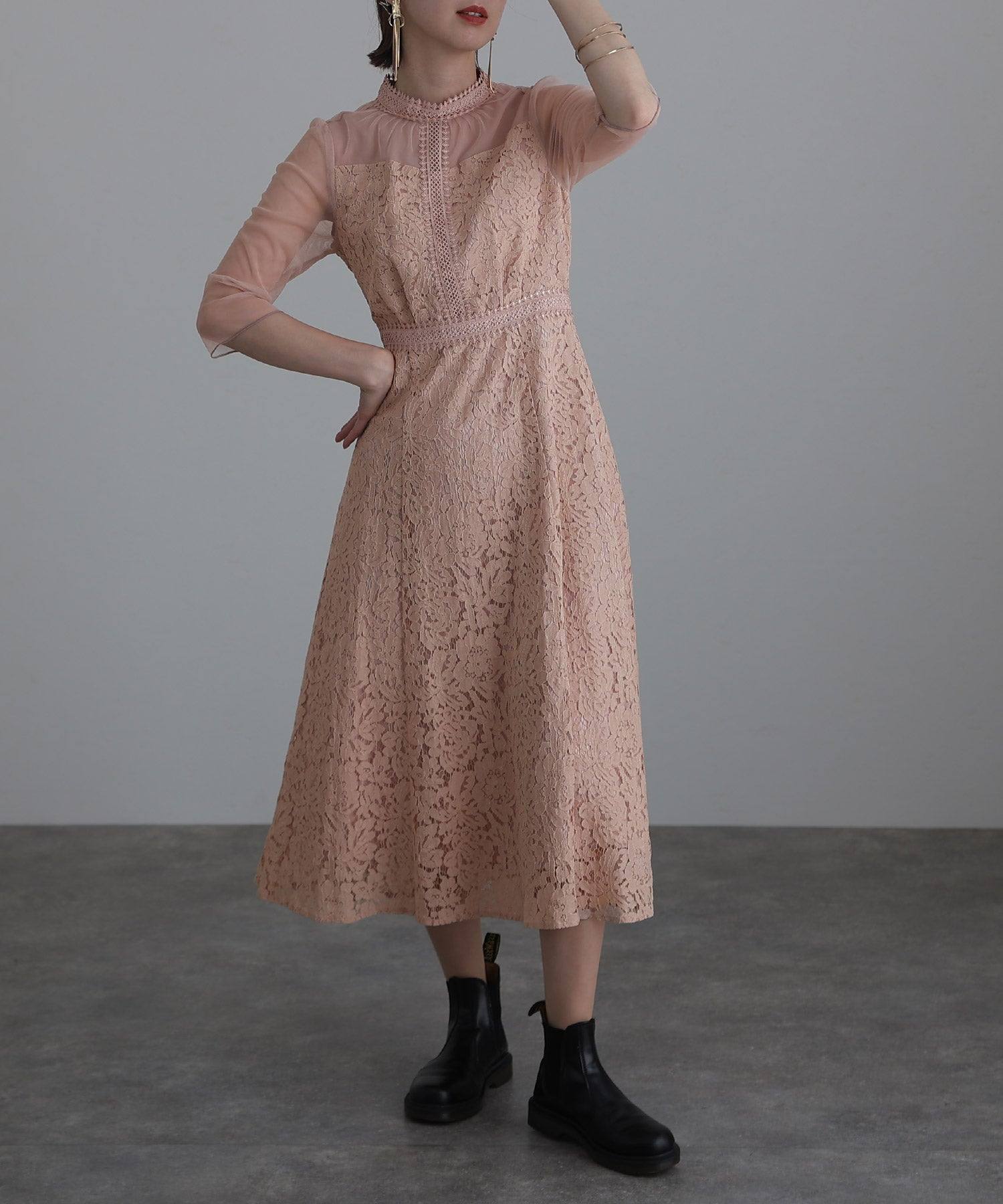 PourVous 3/4 Sleeve &amp; Mid-Length Party Dress Tulle Formal Wedding Dress for Women in their 20s, 30s and 40s