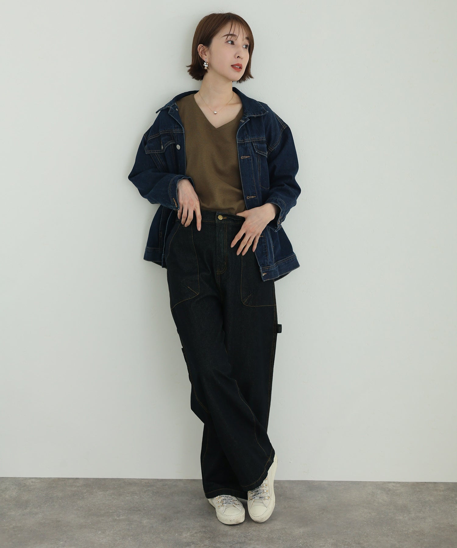 プールヴー PourVous ボーイッシュペインターパンツ