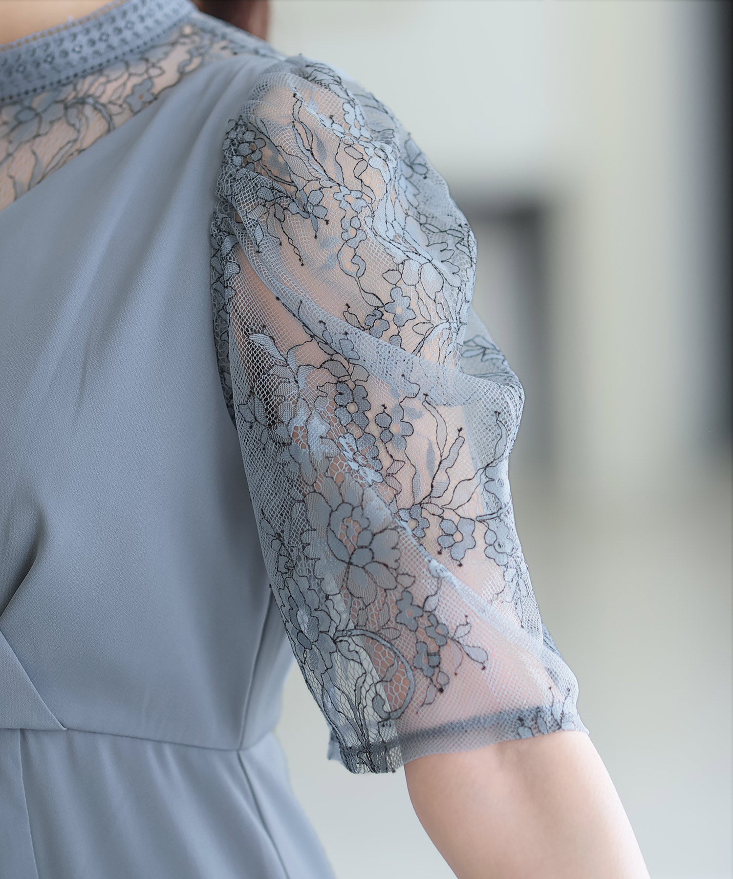 プールヴー PourVous ミモレ丈&七分袖フォーマルマーメイドシルエットセレモニー結婚式パーティードレス ワンピース 20代 30代 40代 （カーキ） カーキ