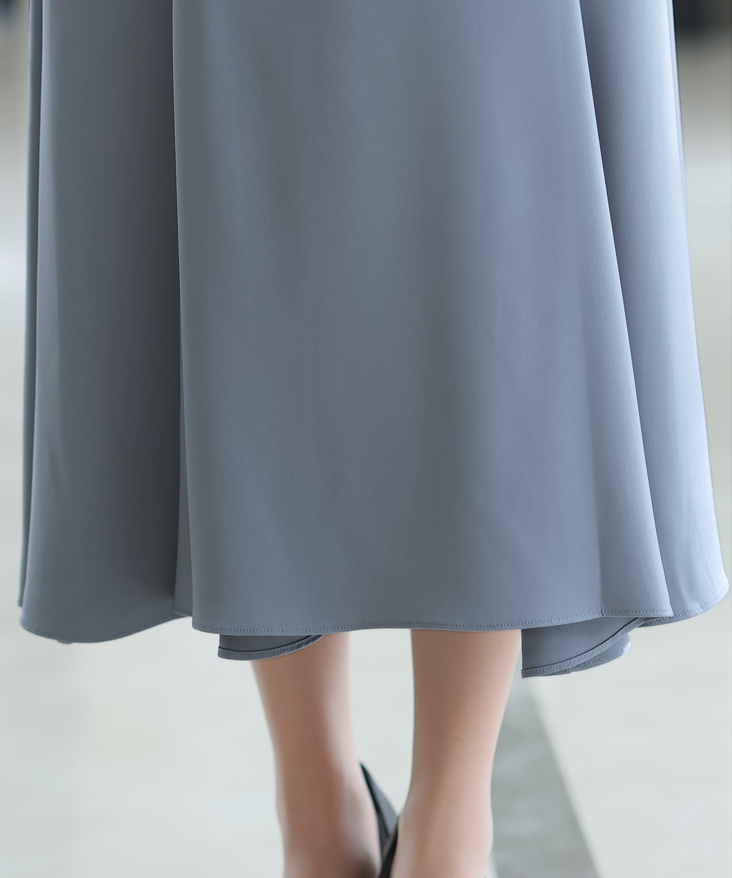 プールヴー PourVous ミモレ丈&七分袖フォーマルマーメイドシルエットセレモニー結婚式パーティードレス ワンピース 20代 30代 40代 （カーキ） カーキ