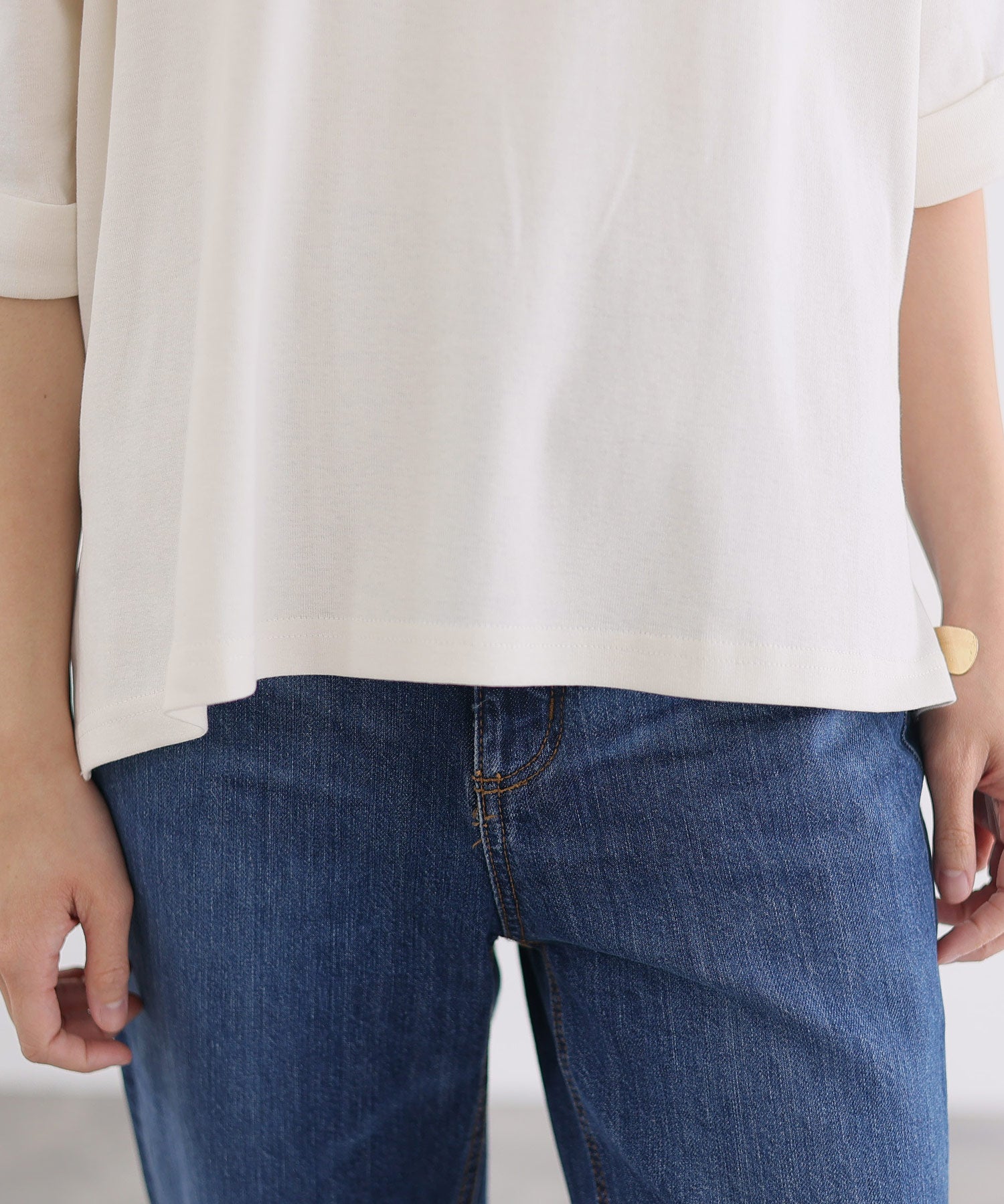 プールヴー PourVous ショルダーオープン半袖Tシャツ （カーキ） カーキ