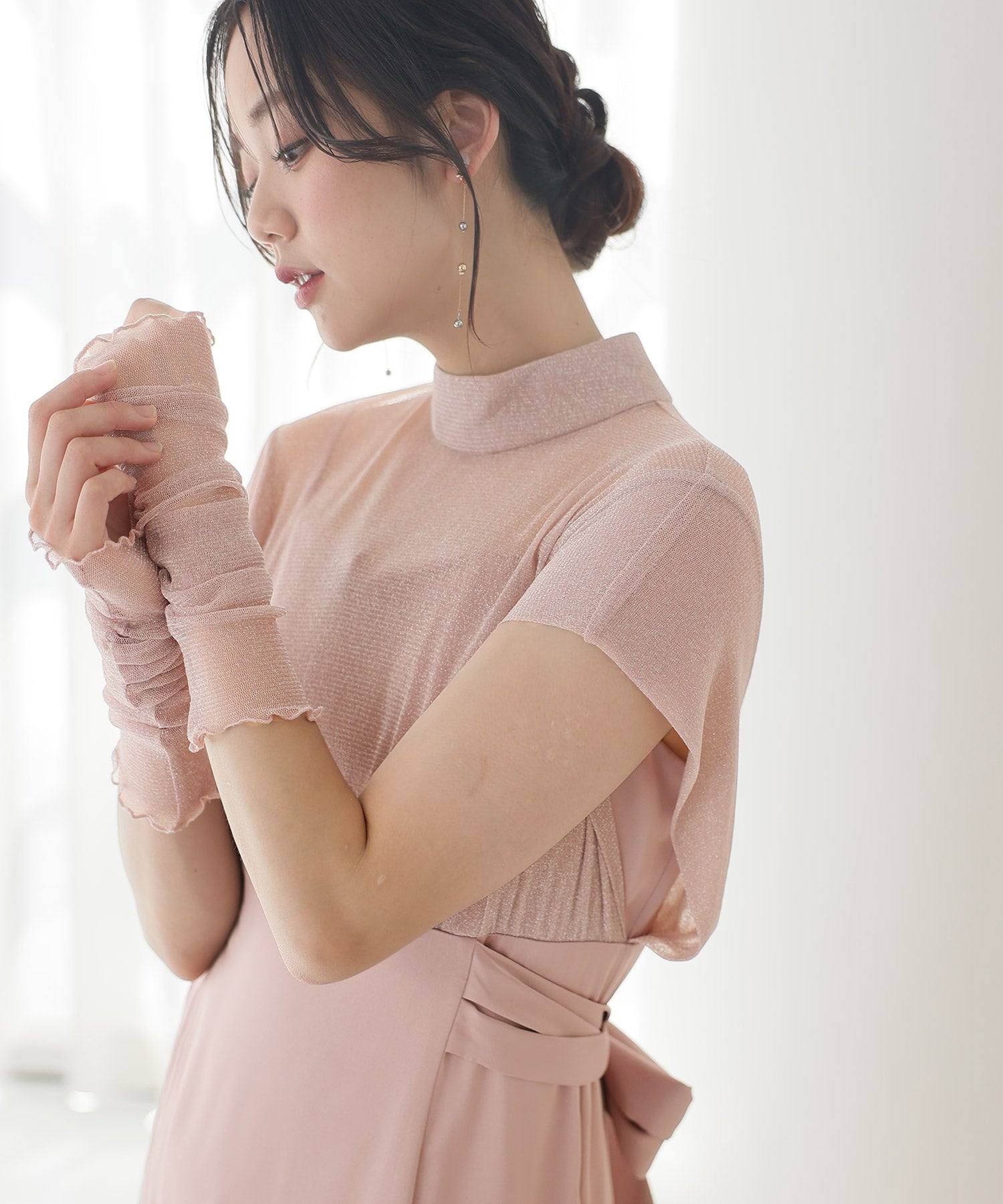 泳池Vuu Pourvous Sleeve＆Mimore長度派對禮服臂套，稱為正式一件20S 30S 40S