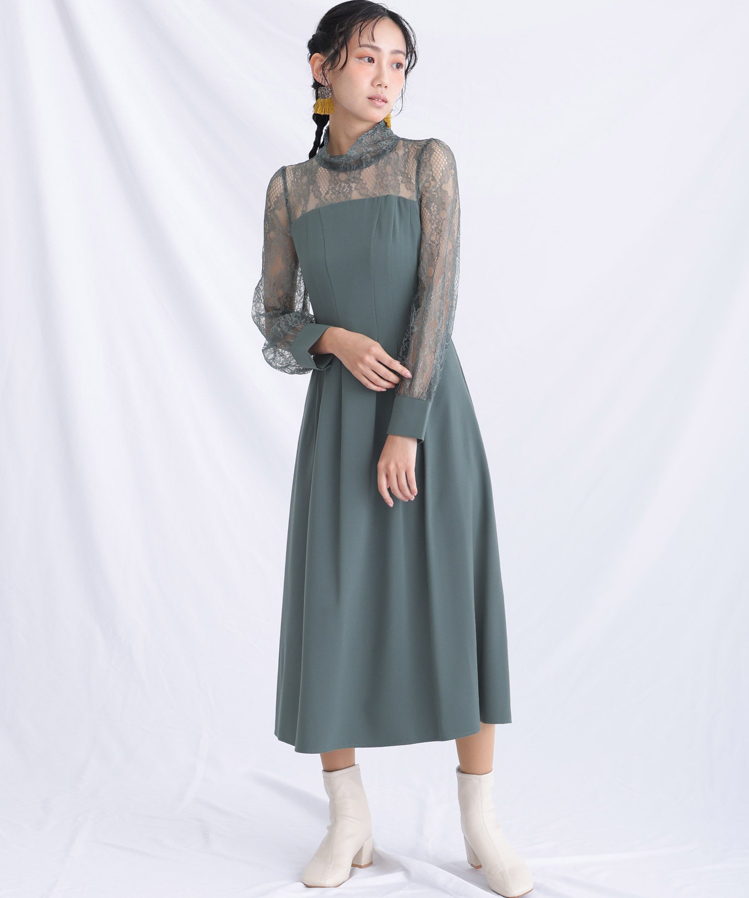 Vui Poul Vous Pour Vous高頸派對禮服精選MONILE LONG＆SLEEVE wating正式一件20S 30S 40S