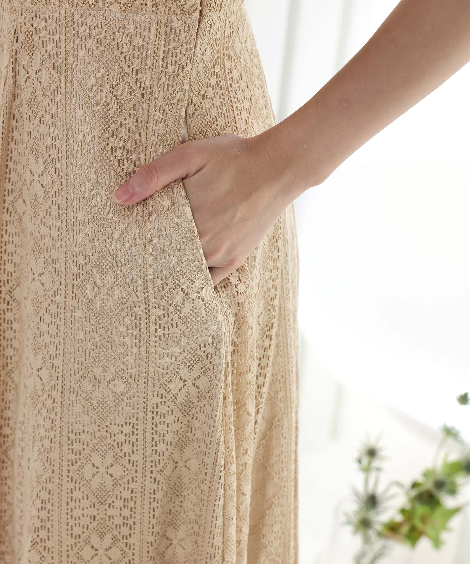 プールヴー PourVous 七分袖&ミモレ丈パーティードレススクエアネックお呼ばれ結婚式フォーマル ワンピース 20代 30代 40代