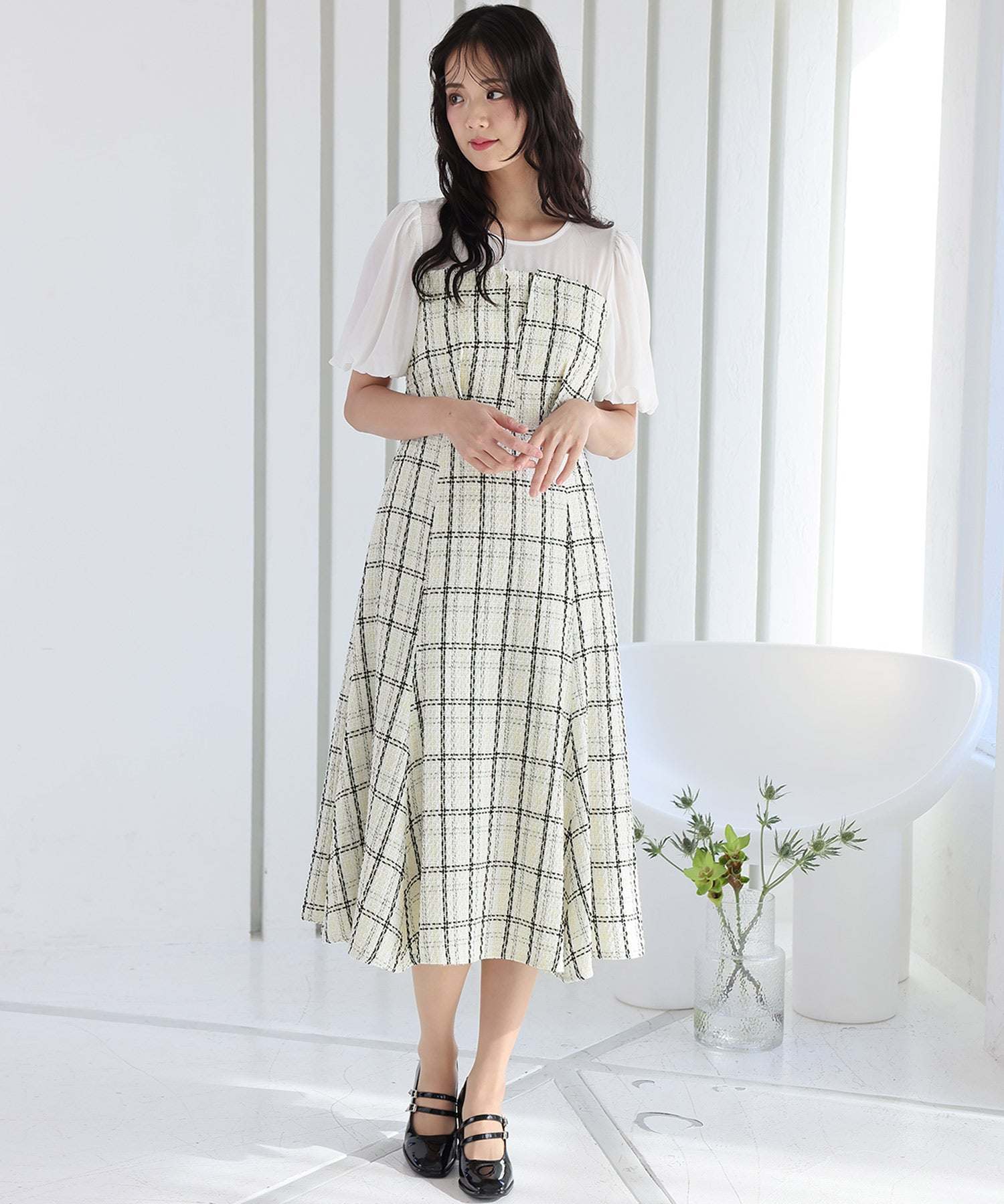 boho chic formal dresses HT 360 Collective -Asymmetrical Ruffle Dress main image 0