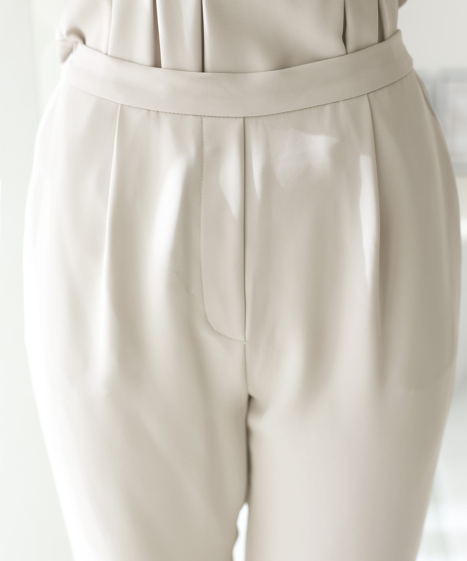PourVous Peplum Blouse Pants Suit