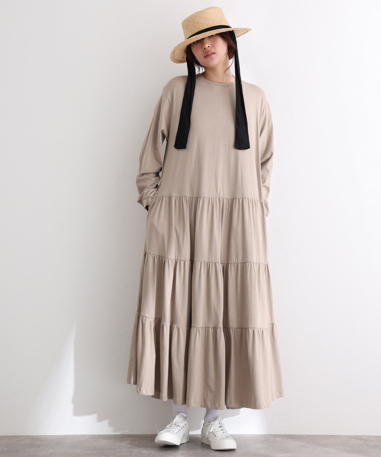 PourVous Long Tiered Cut Dress Formal Dress Party Dress for 20s 30s 40s