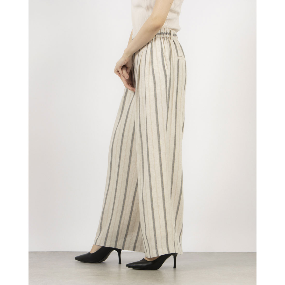 Pants.jp Linen Blend Semi-Wide Pants