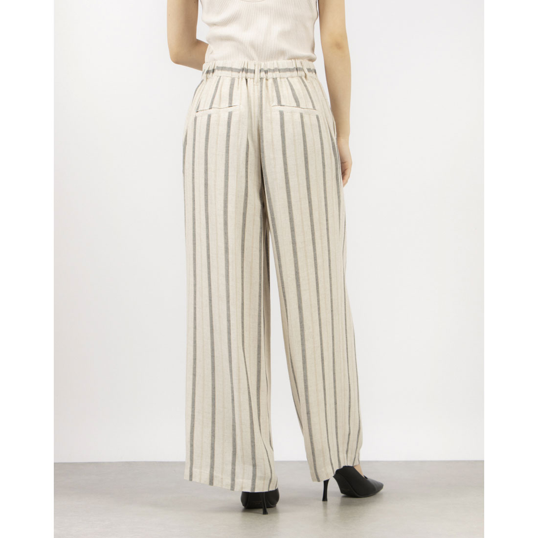 Pants.jp Linen Blend Semi-Wide Pants