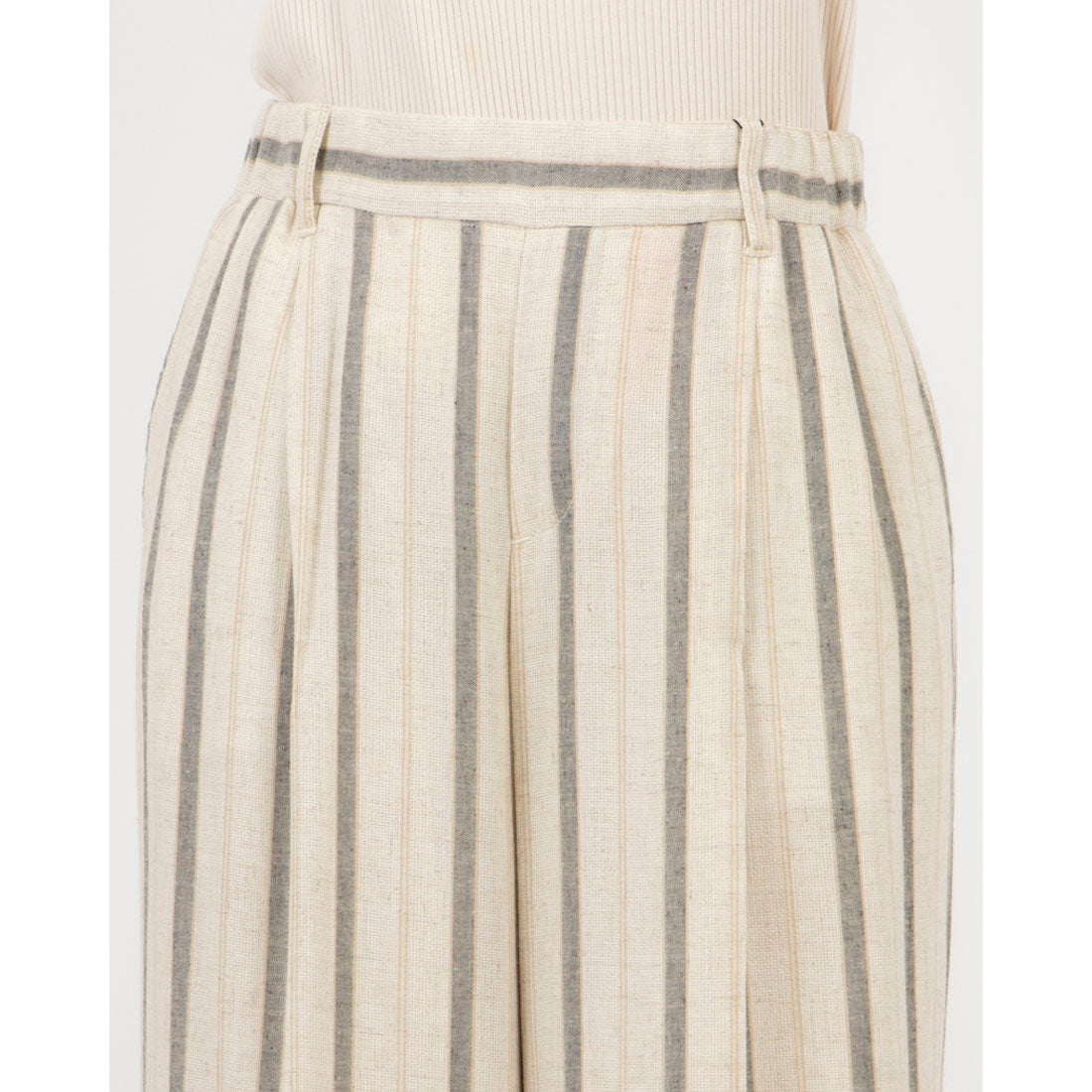 Pants.jp Linen Blend Semi-Wide Pants