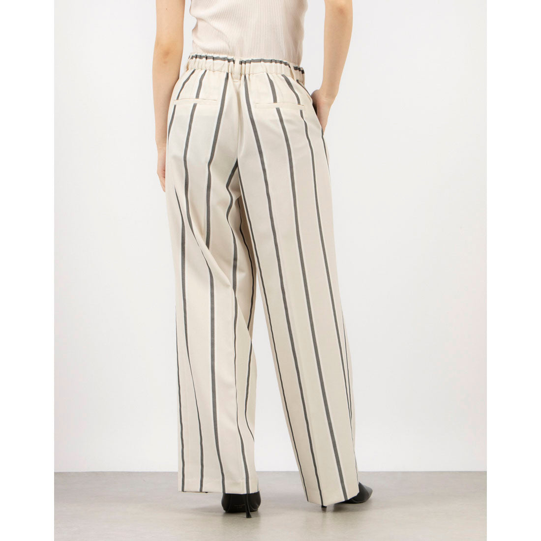 Pants.jp Linen-like Semi-wide Pants