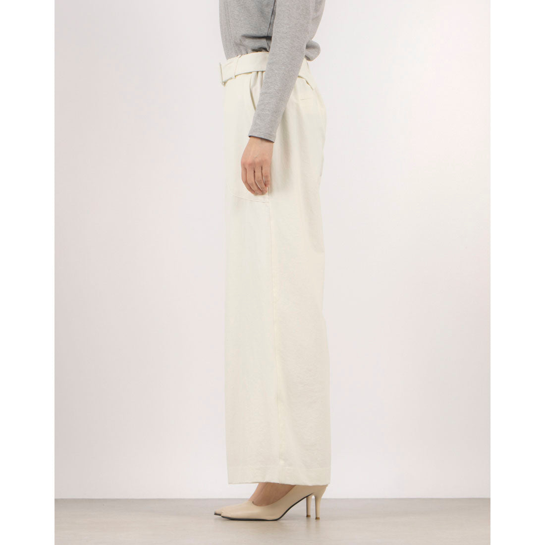 Pants.jp Wide Pants with Belt