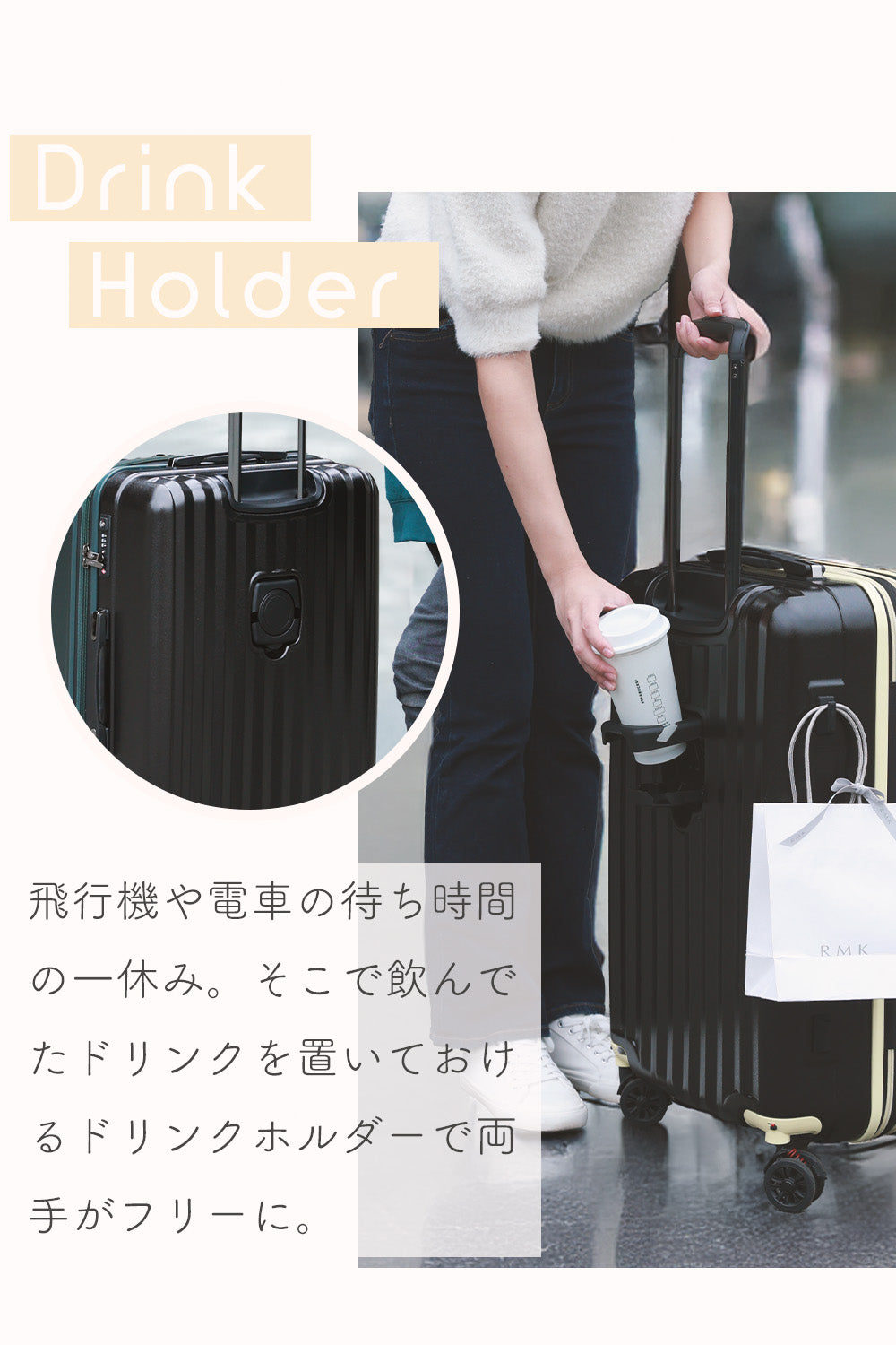 プロエヴォ Proevo Proevo スーツケース キャリーケース lm  中型 ドリンクホルダー 拡張 大容量  8輪 ストッパー ダイヤル TSA 受託手荷物 キャリーバッグ  (10003S)（ガンメタリック） （ガンメタリック） ガンメタリック