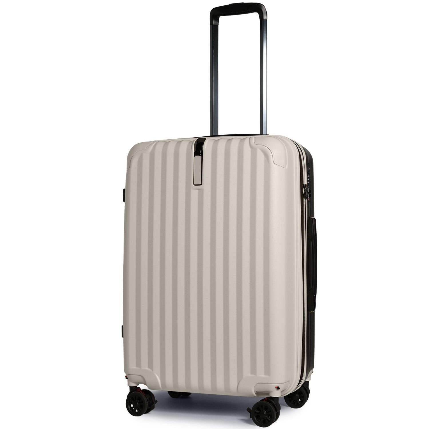 プロエヴォ Proevo Proevo スーツケース キャリーケース lm  中型 ドリンクホルダー 拡張 大容量  8輪 ストッパー ダイヤル TSA 受託手荷物 キャリーバッグ  (10003S)（アイボリー） （アイボリー） アイボリー