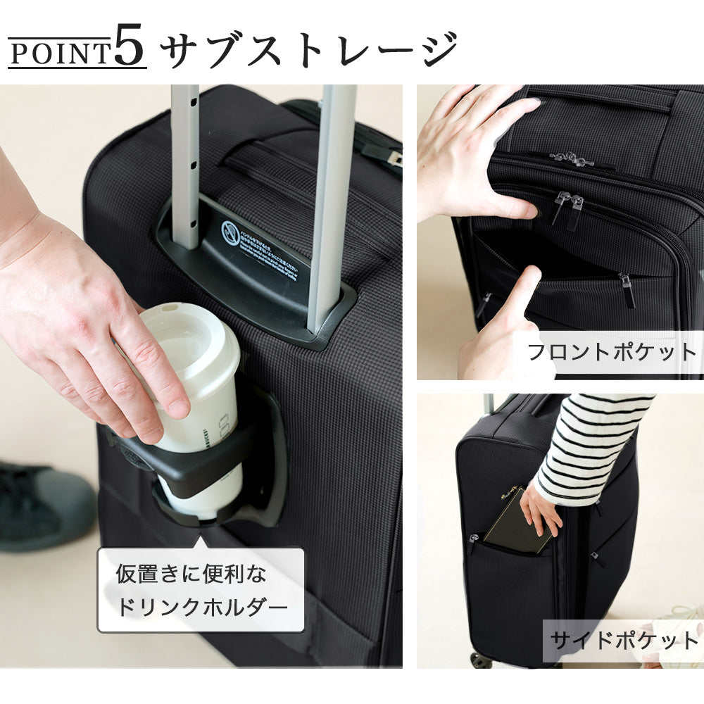プロエヴォ Proevo Proevo スーツケース キャリーケース キャリーバッグ LCC 機内持ち込み ソフトキャリー 軽量 2.2kg フロントオープン  4輪  SS ダイヤル TSA  (20040)（ブラック） （チャコールブラウン） チャコールブラウン