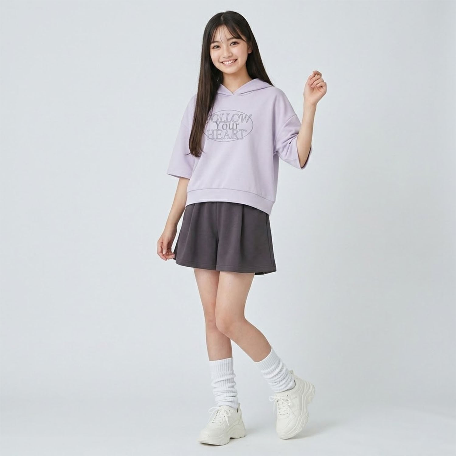 ピューピルハウス Pupil House 【milky coast】パーカー×ショートパンツセットアップ （ラベンダー） ラベンダー