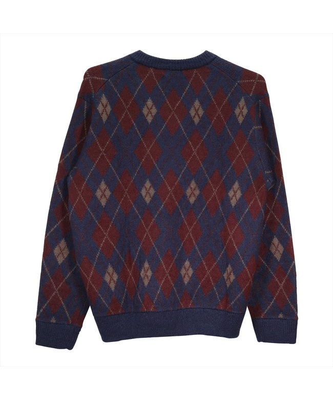 Perfect Pitta Re:) 【Pitta Re:)】 Mohair Argyle Sweater Men's