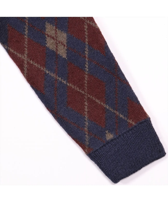Perfect Pitta Re:) 【Pitta Re:)】 Mohair Argyle Sweater Men's