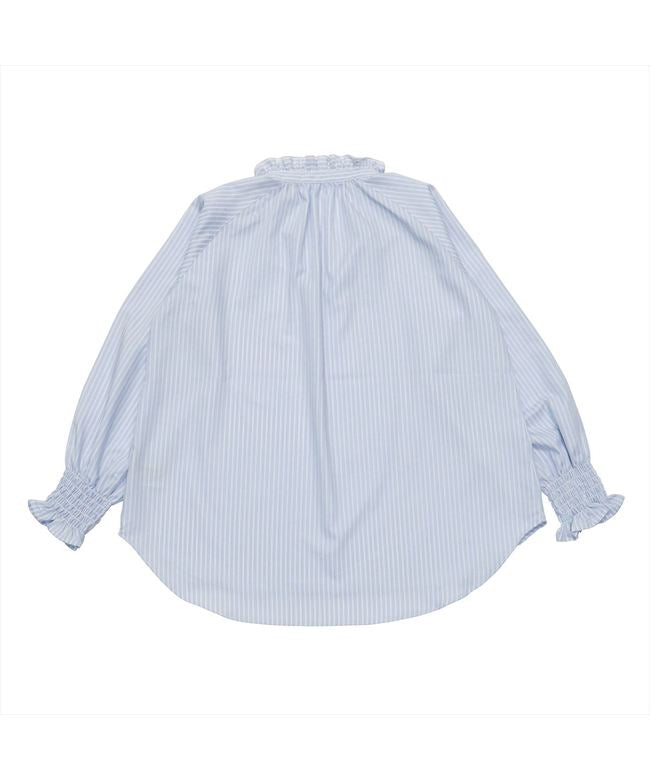 Pitta Re:) 【Pitta Re:)】 Ruffled collar raglan long sleeve blouse