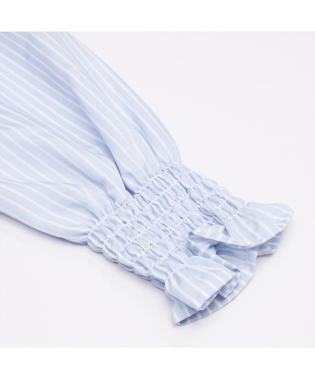 Pitta Re:) 【Pitta Re:)】 Ruffled collar raglan long sleeve blouse