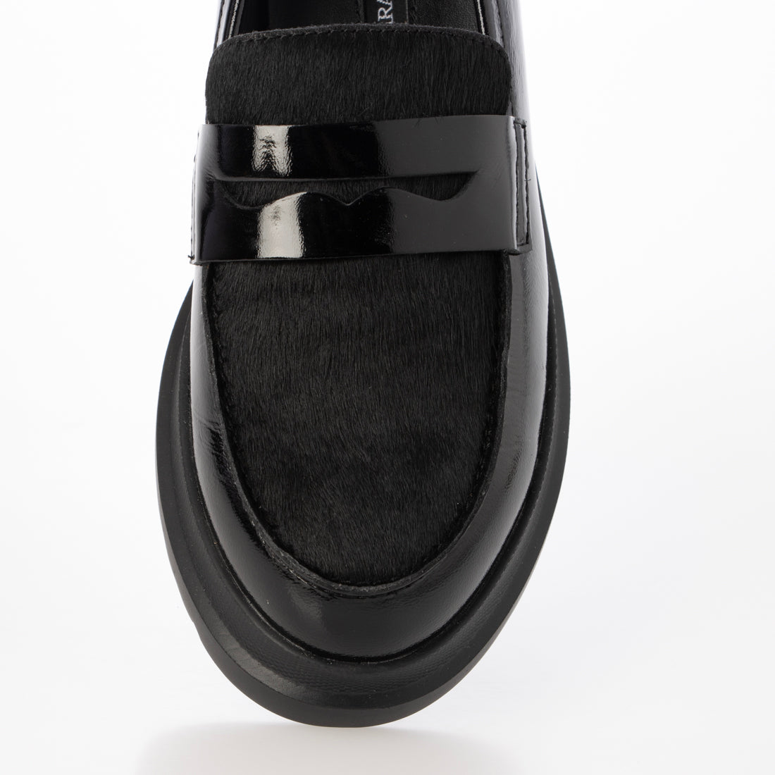 パラディクルール PARADIS COULEUR ラウンドトウモールドソールローファー （ブラックコンビ） ブラックコンビ