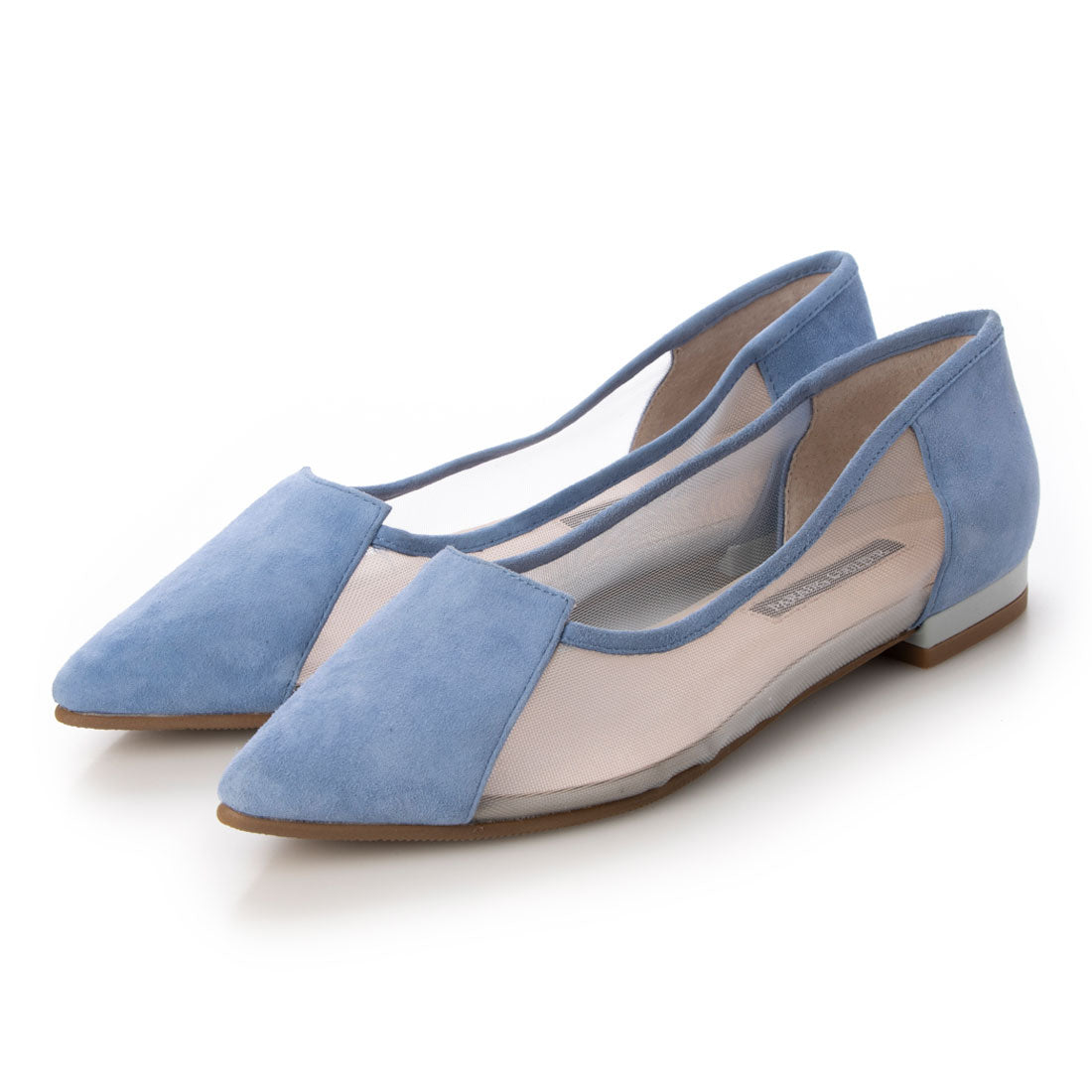 パラディクルール PARADIS COULEUR ポインテッドトウチュールコンビパンプス,ブルーコンビ