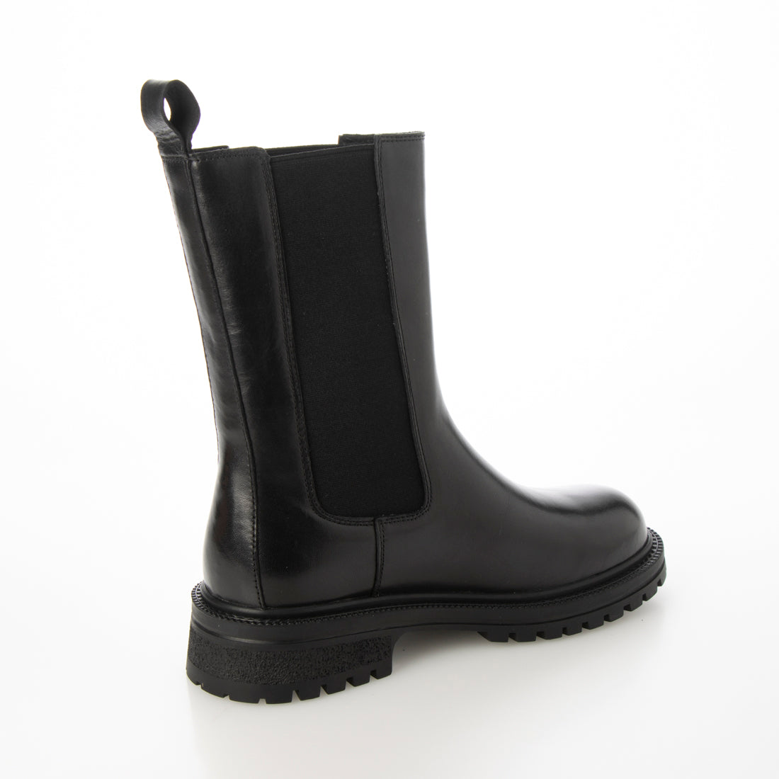PARADIS COULEUR Round Toe Side Gore Short Boots