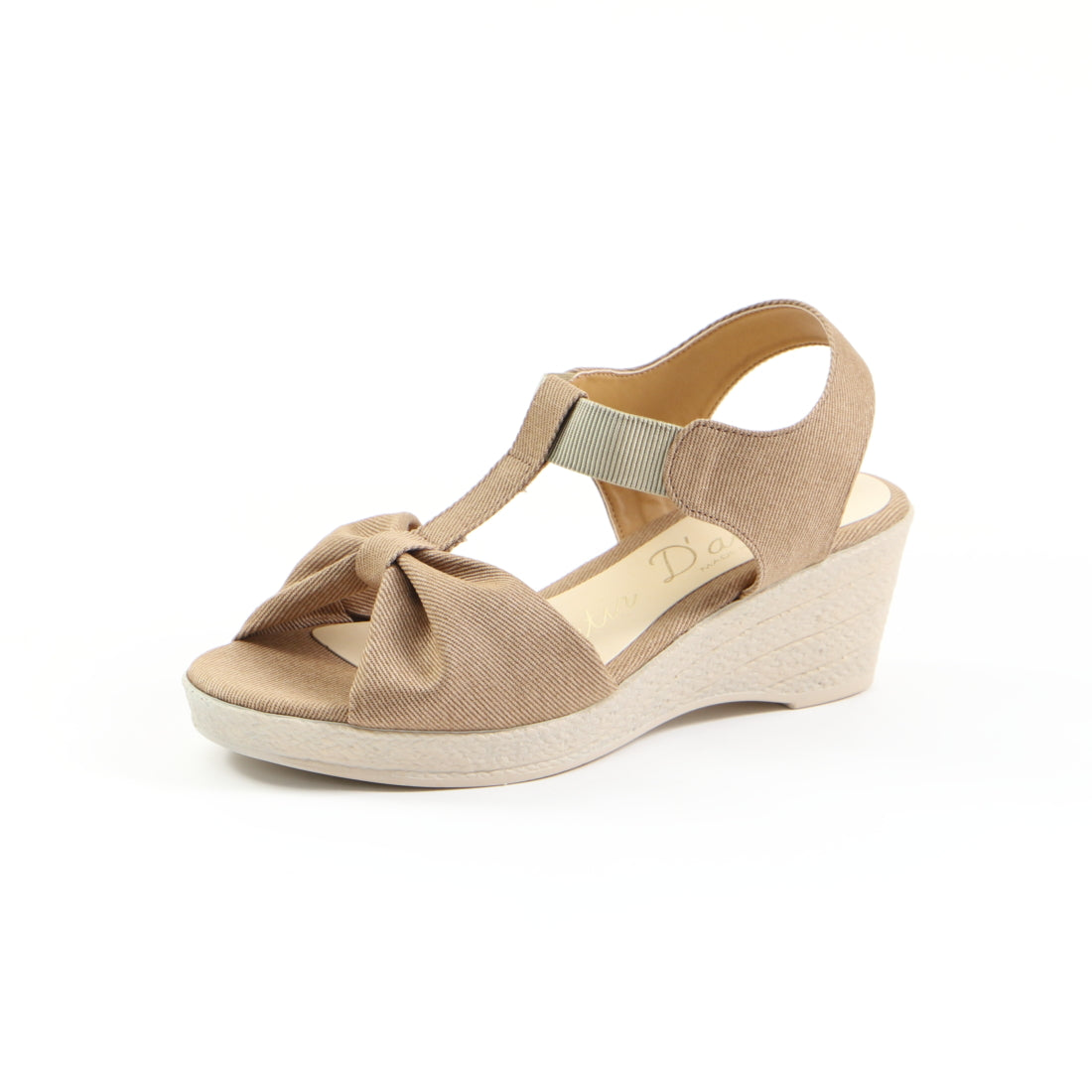 Partier d'abord Ladies Sandals Ribbon Design Wedge Sandals Strap Sandals 6cm Heel Lightweight Made in Japan 92556
