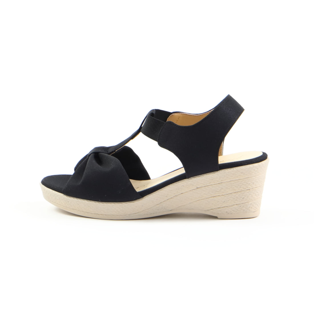 Partier d'abord Ladies Sandals Ribbon Design Wedge Sandals Strap Sandals 6cm Heel Lightweight Made in Japan 92556