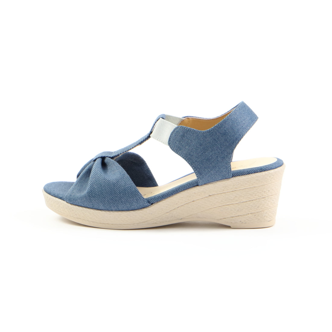 Partier d'abord Ladies Sandals Ribbon Design Wedge Sandals Strap Sandals 6cm Heel Lightweight Made in Japan 92556