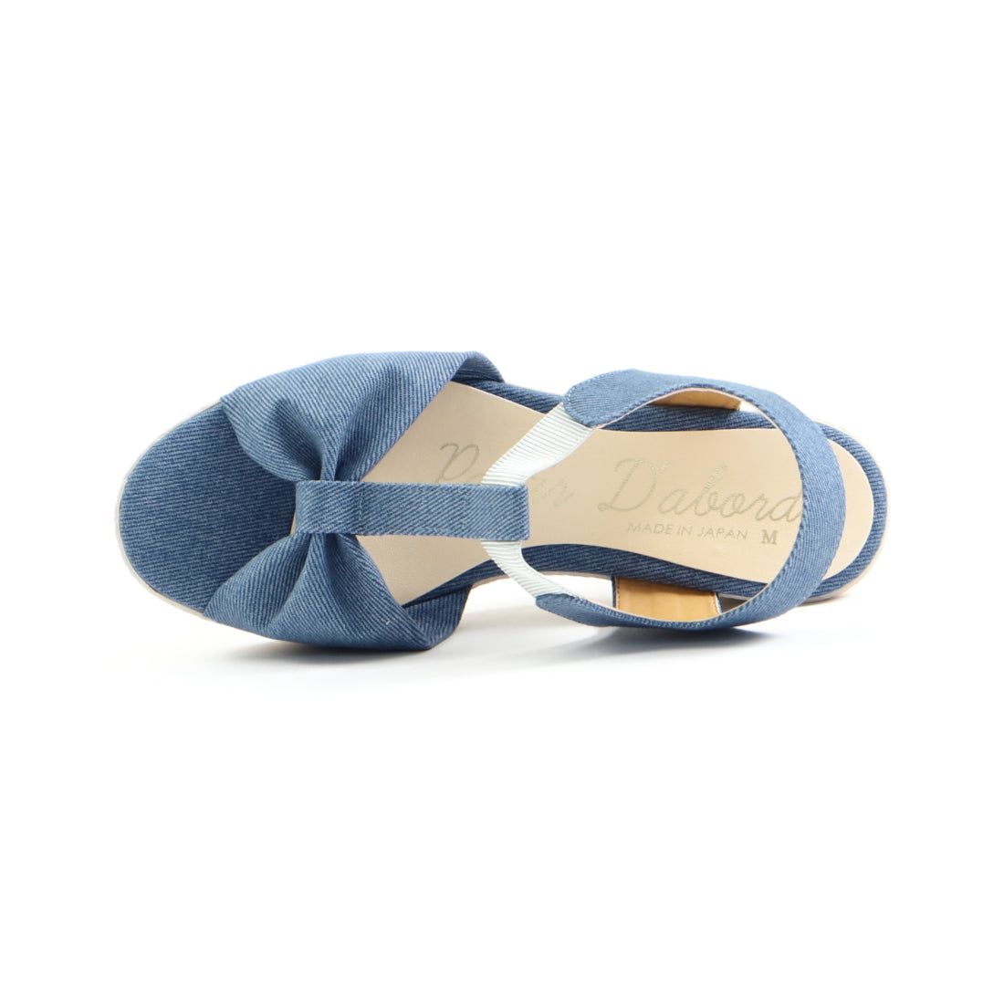 Partier d'abord Ladies Sandals Ribbon Design Wedge Sandals Strap Sandals 6cm Heel Lightweight Made in Japan 92556