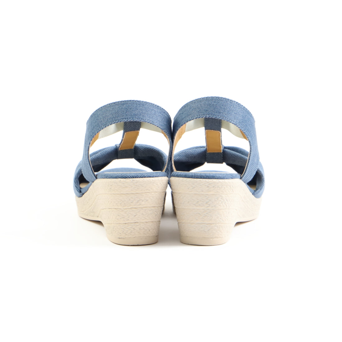 Partier d'abord Ladies Sandals Ribbon Design Wedge Sandals Strap Sandals 6cm Heel Lightweight Made in Japan 92556