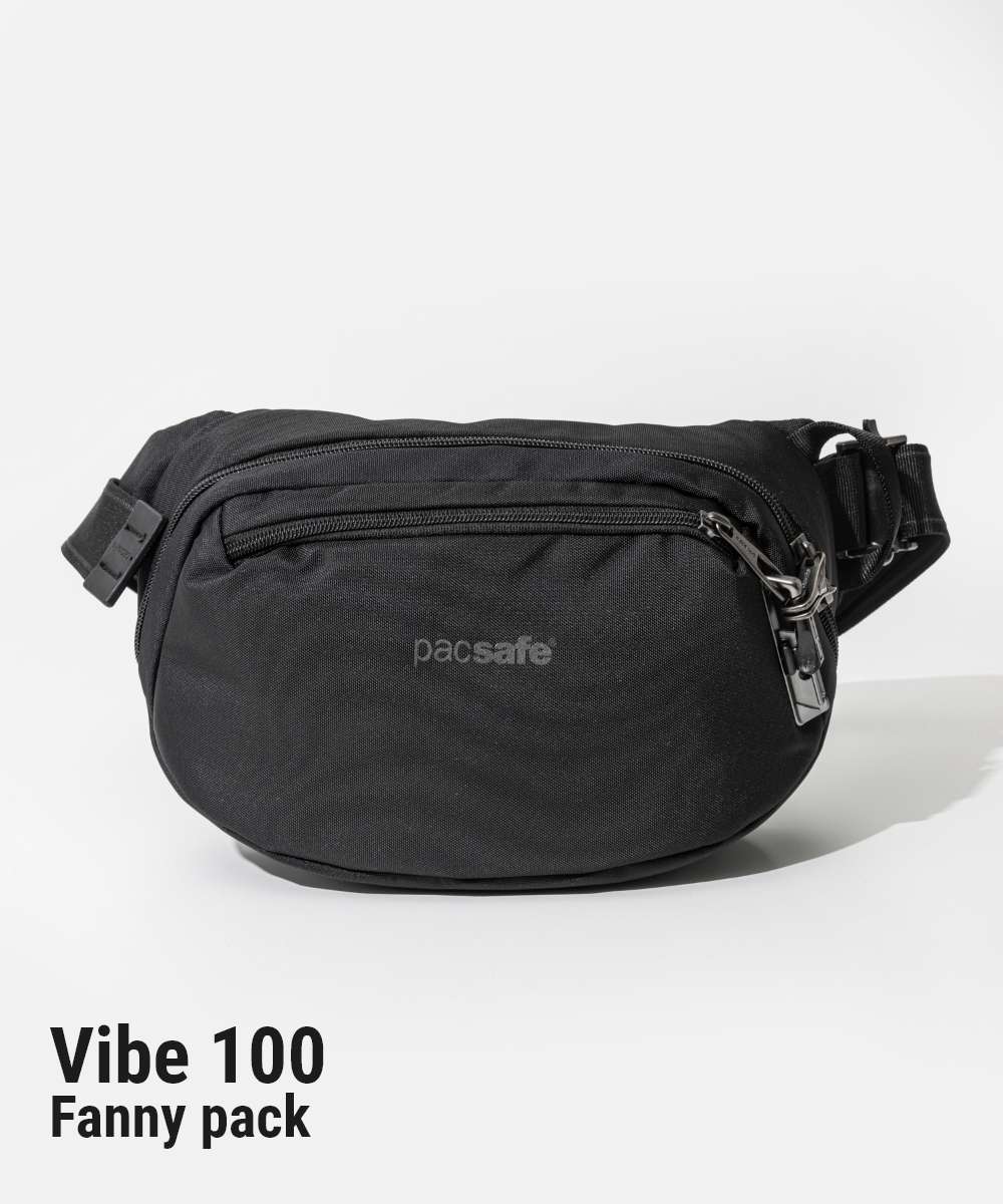 パックセーフ pacsafe 60141130 ボディバッグ Vibe 100 hip pack メンズ バック 盗難防止 クロスボディ （ブラック） ブラック