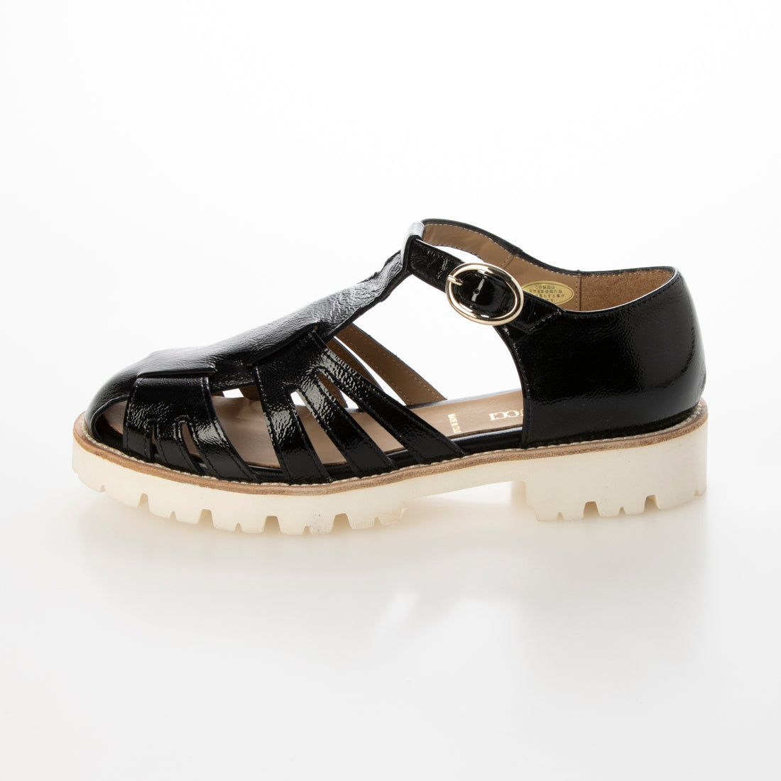 パスクッチ PASCUCCI ホワイトソールグルカサンダル （BLK） BLK