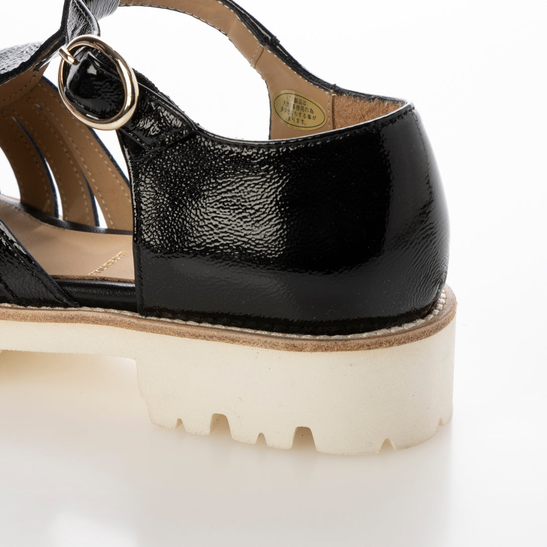 パスクッチ PASCUCCI ホワイトソールグルカサンダル （BLK） BLK