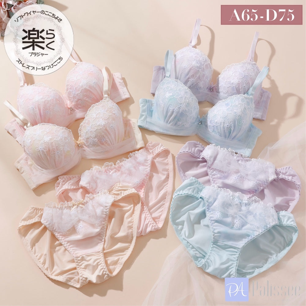 パリーゼ Palissee パステルフルールチュール3/4モールドカップブラ＆ショーツ【返品不可商品】 （ピンク） ピンク