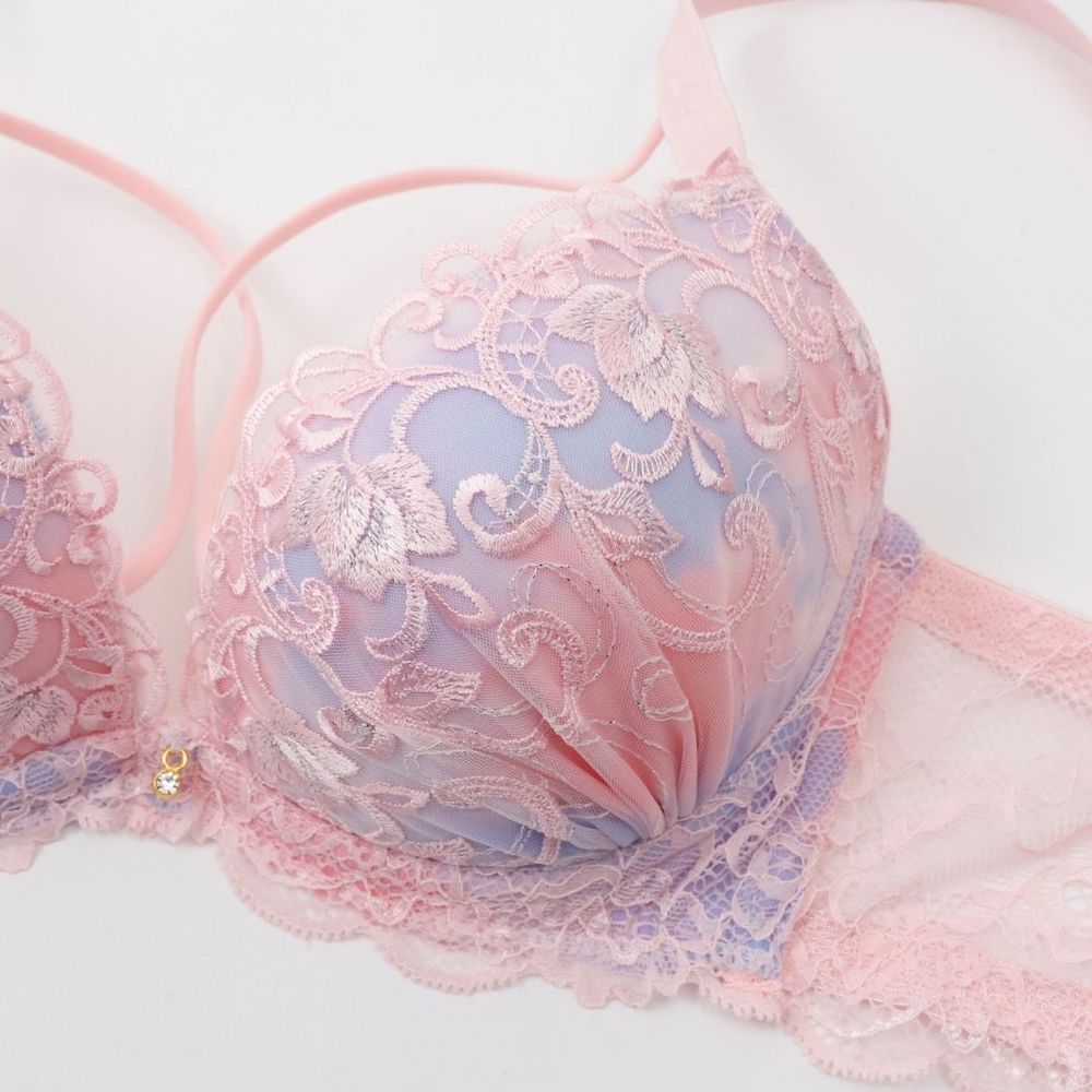 パリーゼ Palissee 【脇高】ロマンティックヘヴンブラ＆バックレースTバック  【返品不可商品】 （ピンク） ピンク