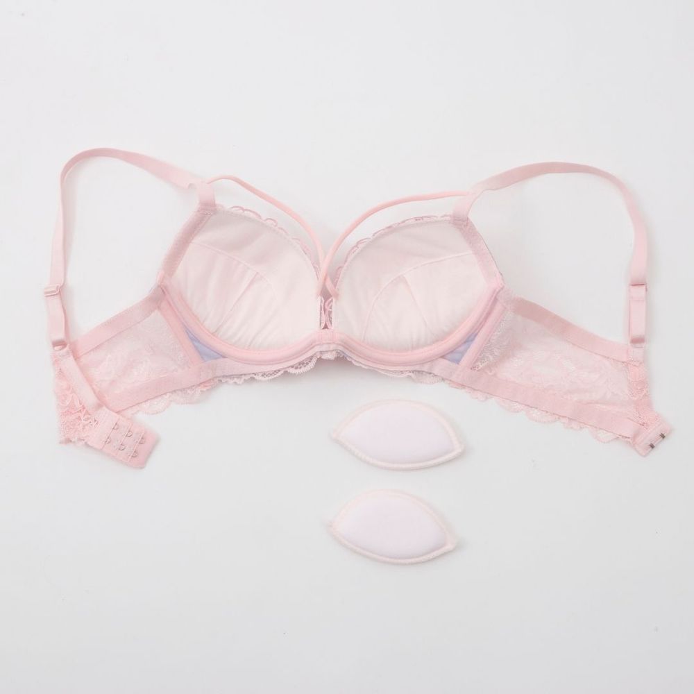 パリーゼ Palissee 【脇高】ロマンティックヘヴンブラ＆バックレースTバック  【返品不可商品】 （ピンク） ピンク