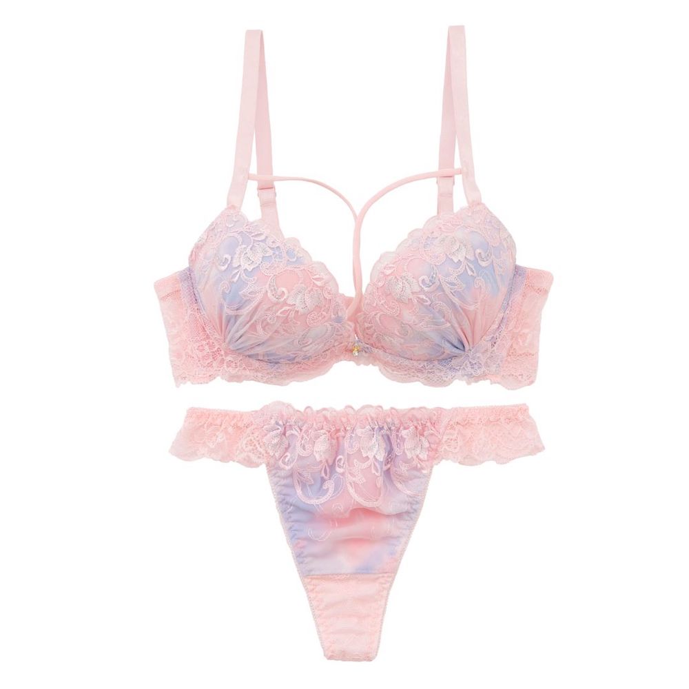 パリーゼ Palissee 【脇高】ロマンティックヘヴンブラ＆バックレースTバック  【返品不可商品】 （ピンク） ピンク