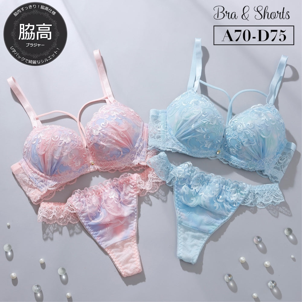 パリーゼ Palissee 【脇高】ロマンティックヘヴンブラ＆バックレースTバック  【返品不可商品】 （ピンク） ピンク